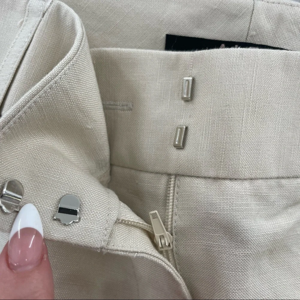 Alex Marie khaki linen mix Bermuda shorts size 10